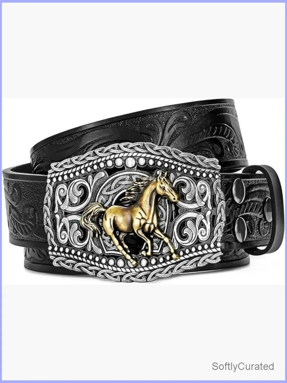 Western Cowboy Belt - Leather Unisex Belt for Rodeo Outfits
